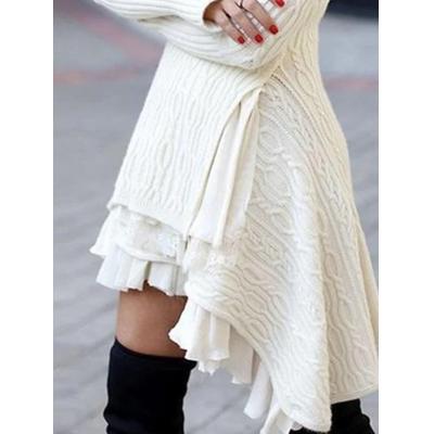 High neck sweater dress